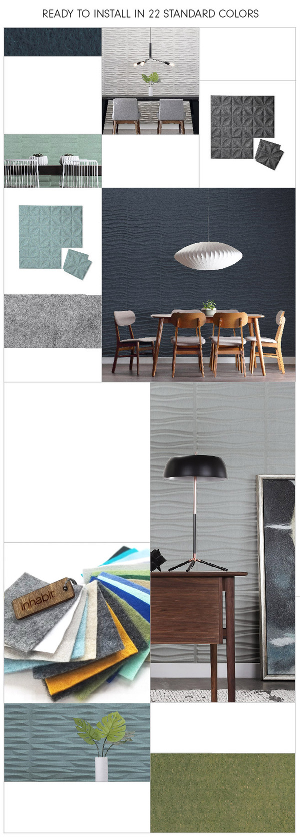 New 3D Felt Wall Flats from Inhabit